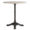ICARE - Set nr. 2: bistrotafel D70cm van keramiek licht gemarmerd