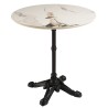 ICARE - Set n. 2: tavolo bistrot D70cm in ceramica marmorizzato chiaro