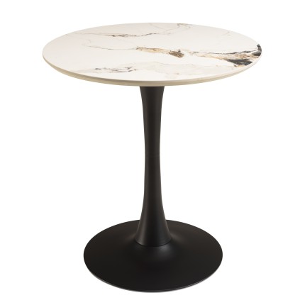 Table bistrot en céramique marbré clair | Professionnel et particulier