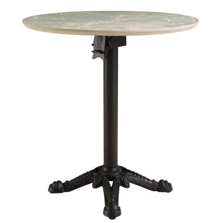 Table bistrot en céramique marbré vert | Meubles Macabane