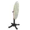 ICARE - Set no. 1: folding bistro table D70cm in green marbled ceramic