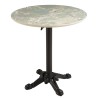 ICARE - Set no. 1: folding bistro table D70cm in green marbled ceramic