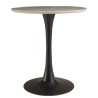ICARE - Set n. 3: tavolo bistrot D70cm in ceramica marmorizzato verde