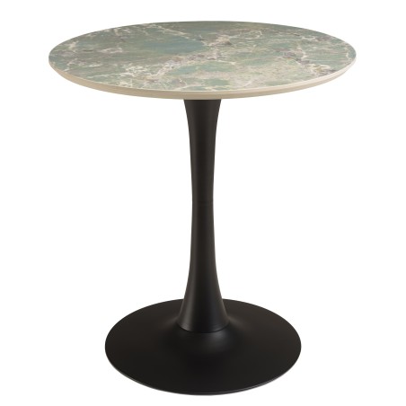 Table bistrot en céramique marbré vert | Meubles Macabane
