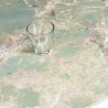 ICARE - Set no. 3: bistro table D70cm in green marbled ceramic