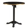 ICARE - Set no. 1: folding bistro table D70cm in black marbled ceramic