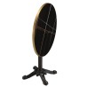 ICARE - Conjunto n.º 1: mesa bistró D70cm plegable de cerámica marmoleado negro
