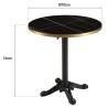 ICARE - Set n. 1: tavolo bistrot D70cm pieghevole in ceramica marmorizzato nero