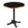 Table bistrot en céramique marbré noir | Meubles Macabane