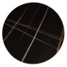 ICARE - Set Nr. 2: Bistrotisch D70cm aus Keramik schwarz marmoriert