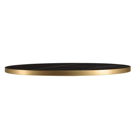 ICARE - Set nr. 3: bistrotafel D70cm van keramiek zwart gemarmerd