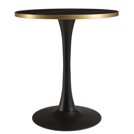 ICARE - Set Nr. 3: Bistrotisch D70cm aus Keramik schwarz marmoriert
