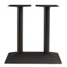 ICARE - Set n. 1: tavolo bistrot rettangolare 120x70cm in ceramica marmorizzato nero