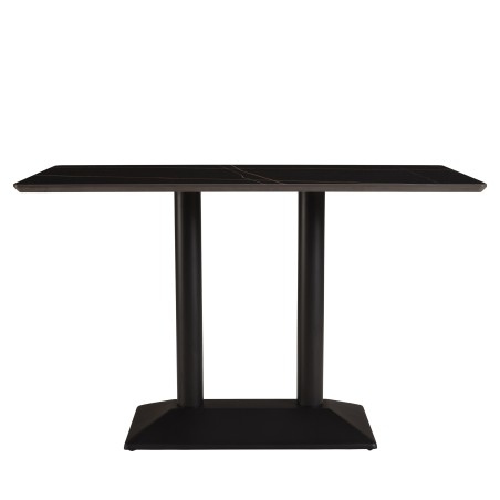 ICARE - Set no. 1: bistro table rectangular 120x70cm in black marbled ceramic