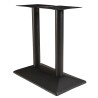 ICARE - Set n. 1: tavolo bistrot rettangolare 120x70cm in ceramica marmorizzato nero