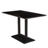 Table bistrot rectangulaire en céramique marbré noir | Macabane