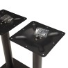 ICARE - Set Nr. 1: Bistrotisch rechteckig 120x70cm aus Keramik schwarz marmoriert