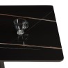Table bistrot rectangulaire en céramique marbré noir | Macabane