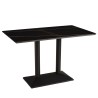 Table bistrot rectangulaire en céramique marbré noir | Macabane