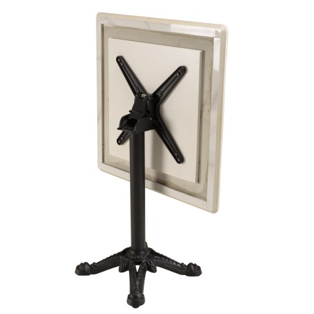 ICARE - Set no. 1: folding bistro table 70x70cm in white marbled ceramic