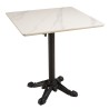 ICARE - Set nr. 1: bistrotafel 70x70cm opklapbaar van keramiek wit gemarmerd