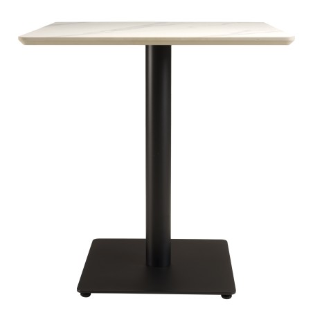 ICARE - Set no. 2: bistro table 70x70cm in white marbled ceramic