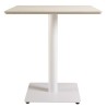 ICARE - Set Nr. 3: Bistrotisch 70x70cm aus Keramik weiß marmoriert