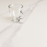 ICARE - Conjunto n.º 3: mesa bistró 70x70cm de cerámica marmoleado blanco