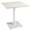ICARE - Conjunto n.º 3: mesa bistró 70x70cm de cerámica marmoleado blanco