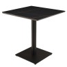 ICARE - Set n. 2: tavolo bistrot 70x70cm in ceramica marmorizzato nero