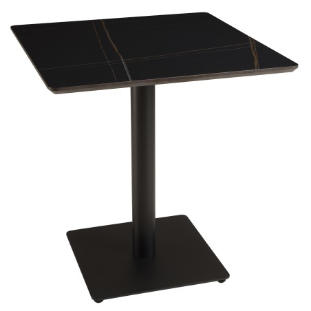 Table bistrot en céramique marbré noir | Macabane