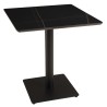 ICARE - Set Nr. 2: Bistrotisch 70x70cm aus Keramik schwarz marmoriert