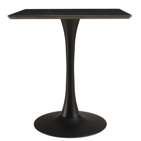 ICARE - Set nr. 3: bistrotafel 70x70cm van keramiek zwart gemarmerd