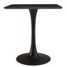 ICARE - Set Nr. 3: Bistrotisch 70x70cm aus Keramik schwarz marmoriert