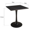 ICARE - Set Nr. 3: Bistrotisch 70x70cm aus Keramik schwarz marmoriert