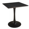 ICARE - Set Nr. 3: Bistrotisch 70x70cm aus Keramik schwarz marmoriert