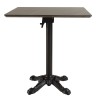 Table bistrot 70x70cm pliable en céramique marbré noir | Macabane