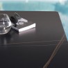 ICARE - Set no. 1: folding bistro table 70x70cm in black marbled ceramic