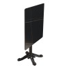ICARE - Set no. 1: folding bistro table 70x70cm in black marbled ceramic