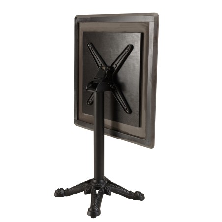Table bistrot 70x70cm pliable en céramique marbré noir | Macabane