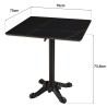 ICARE - Set Nr. 1: Bistrotisch 70x70cm klappbar aus Keramik schwarz marmoriert