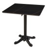Table bistrot 70x70cm pliable en céramique marbré noir | Macabane