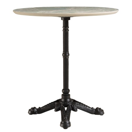 ICARE - Set no. 2: bistro table D70cm in green marbled ceramic
