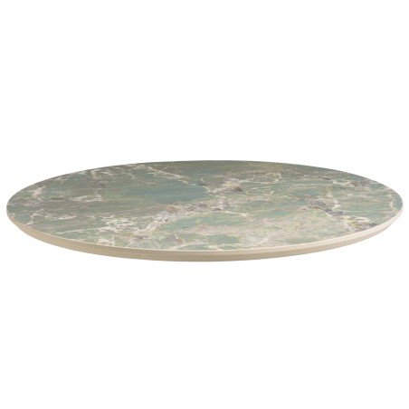 ICARE - Set Nr. 2: Bistrotisch D70cm aus Keramik grün marmoriert