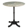 ICARE - Set n. 2: tavolo bistrot D70cm in ceramica marmorizzato verde