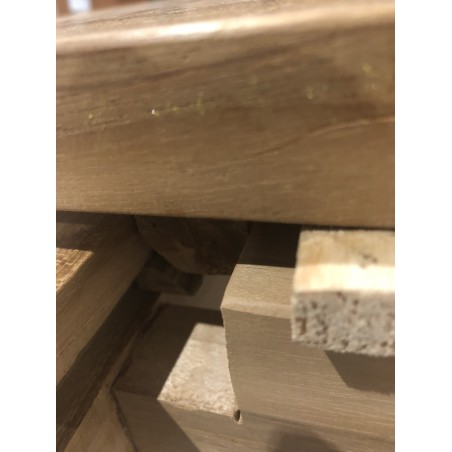 Ovale uitschuifbare tuintafel van onbehandeld teakhout 180/240*100 cm