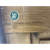 SECOND-HAND - Brown teak wood desk with 5 drawers