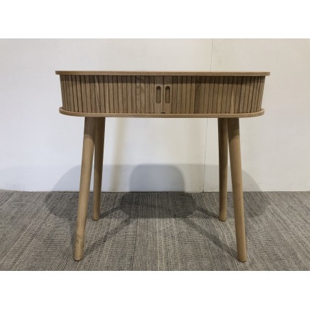 Console ovale 80x30cm en bois couleur naturelle | Macabane