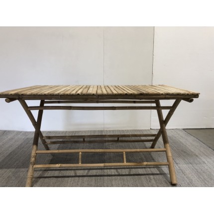 Klappbarer Esstisch aus Bambus 140x70cm | Macabane Möbel