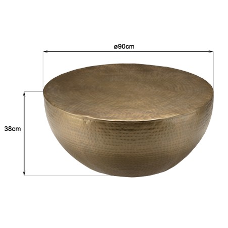 Antique gold round shell coffee table | Second-hand